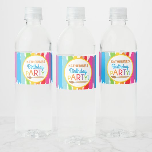 Kunst Schilderij Verjaardagsfeestje Waterfles Labe Waterfles Etiket (Flessen)