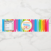 Kunst Schilderij Verjaardagsfeestje Waterfles Labe Waterfles Etiket (Enkel label)