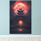 Kunst Schilderij Yin en Yang brug en tempel Canvas Afdruk (Insitu (Houten vloer))