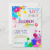 Kunst / Schilderpartij Verjaardag Uitnodiging (Voorkant)