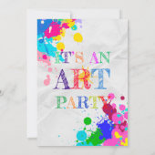 Kunst / Schilderpartij Verjaardag Uitnodiging (Achterkant)