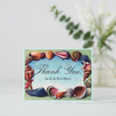 kunst Seashell Dank u Briefkaart (Staand voorkant)