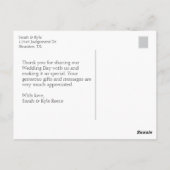 kunst Seashell Dank u Briefkaart (Achterkant)