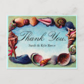 kunst Seashell Dank u Briefkaart (Voorkant)