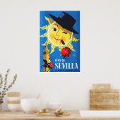 Kunst Sevilla Spanje Reisposter Spaanse Print 1965 (Keuken)