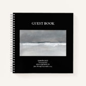 Kunst Show Exhibition Guest Book Black and White Notitieboek (Voorkant)