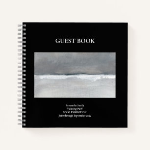 Kunst Show Exhibition Guest Book Black and White Notitieboek