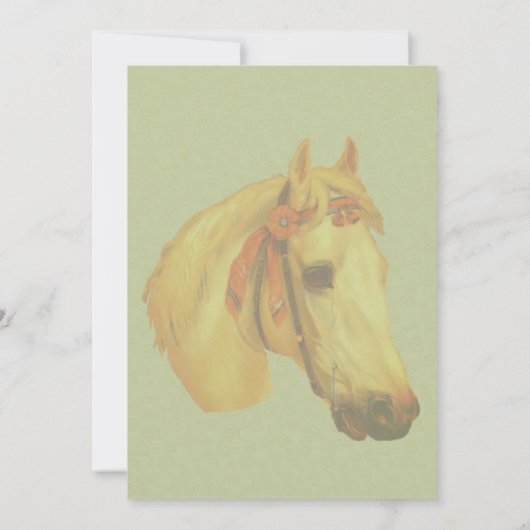  kunst Show Horse Party Kaart (Achterkant)