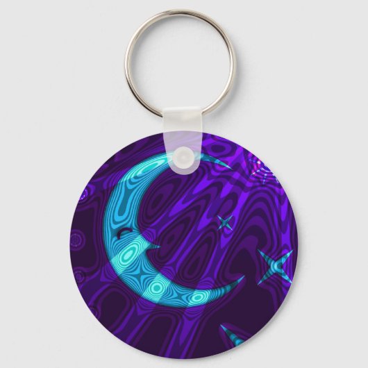 Kunst/Sleutelhanger met moon en sterren/Fantasy Sleutelhanger (Voorkant)