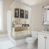 Kunst Sphynx Katten Douchegordijn (In situ)