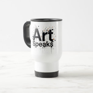 Kunst spreekt elegante Inspirerend kunst Reisbeker