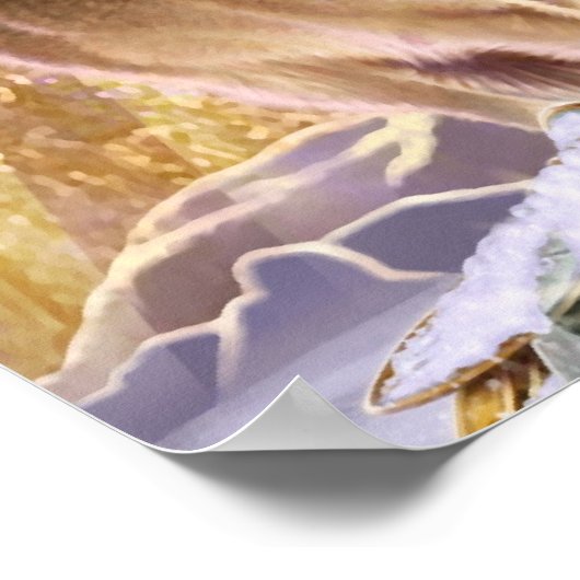 Kunst "Sterren onder sneeuw" Poster (Hoek)