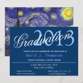 Kunst, Sterrennacht, klassiek, stijlvol afstuderen Kaart (Voorkant / Achterkant)