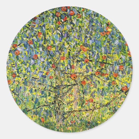 Kunst stickers Gustav Klimt schilderen De appelboo (Voorkant)