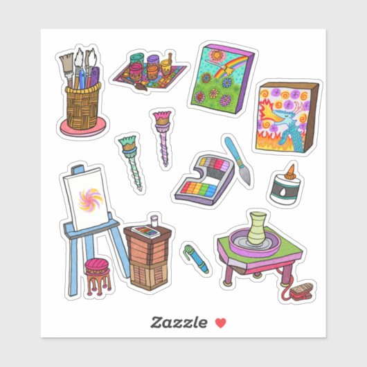 Kunst Stickers van Vyara (Vel)