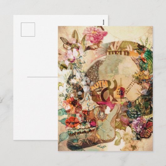 Kunst  suikerrietvloeren feestdagenkaart (Voorkant / Achterkant)