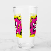 Kunst "Supermama" Colorful Comic Book Pop Glas (Links)