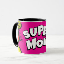 Kunst "Supermama" Colorful Comic Book Pop
