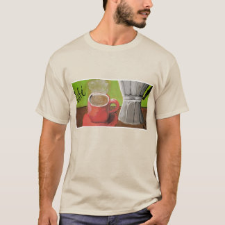 Kunst T-shirt met fijne stijl Cafe