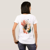 Kunst T-shirt Vrouw en Vogels (Achterkant volledig)
