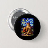 Kunst Tabby Kat Speelt Gitaar Whimsical Ronde Button 5,7 Cm (Voorkant /achterkant)