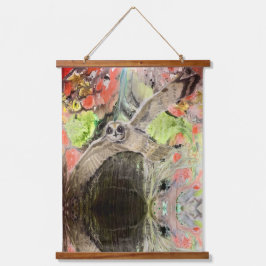Kunst Tapijt - Pueo Hangend Wandkleed