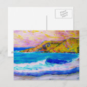 Kunst tegen zee-zoutspray briefkaart (Voorkant / Achterkant)