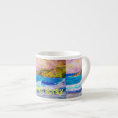 Kunst tegen zee-zoutspray espresso kop (Voorkant rechts)