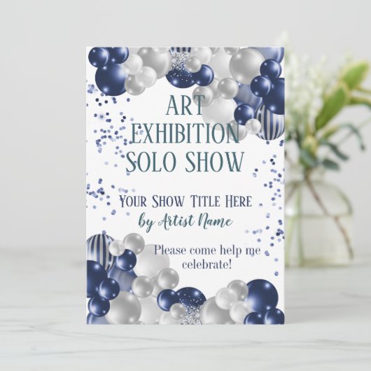 Kunst Tentoonstelling Show Lanceerfeest Kaart (Staand voorkant)
