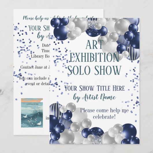 Kunst Tentoonstelling Show Lanceerfeest Kaart (Voorkant / Achterkant)