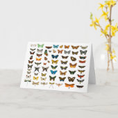 Kunst ter illustratie van  Butterflies Kaart (Gele Bloem)