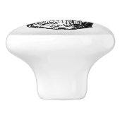 Kunst ter illustratie van de schedel  keramische knop (Zijkant)