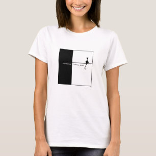 Kunst ter illustratie van elegante zwarte kat t-shirt