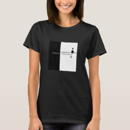 Kunst ter illustratie van elegante zwarte kat t-shirt