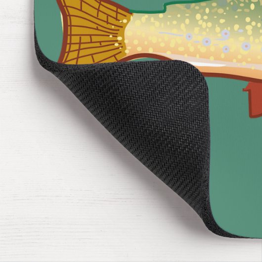 Kunst ter illustratie van forelvissen muismat (Hoek)