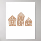 Kunst ter illustratie van Gingerbrood House Villag Poster (Voorkant)