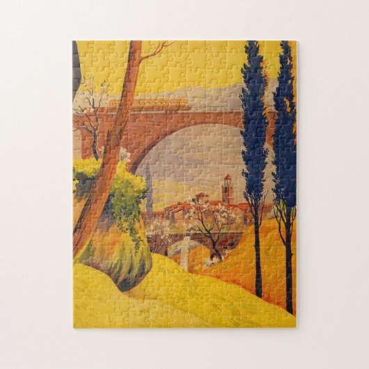 Kunst ter illustratie van het  Frans Spoorwegvervo Legpuzzel (Verticaal)