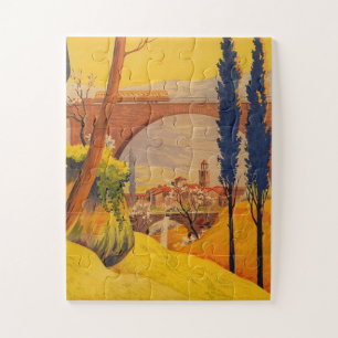 Kunst ter illustratie van het  Frans Spoorwegvervo Legpuzzel