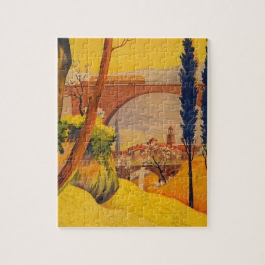 Kunst ter illustratie van het  Frans Spoorwegvervo Legpuzzel (Verticaal)