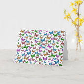 Kunst ter illustratie van  kleurrijke vlinders kaart (Gele Bloem)