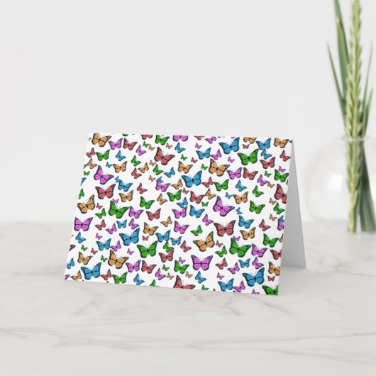 Kunst ter illustratie van  kleurrijke vlinders kaart (Voorkant)