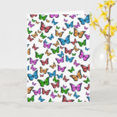 Kunst ter illustratie van  kleurrijke vlinders kaart (Gele Bloem)