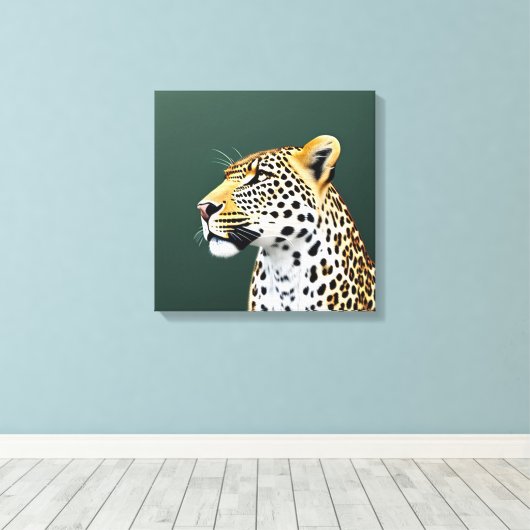 Kunst ter illustratie van leopard canvas afdruk (Insitu (Houten vloer))