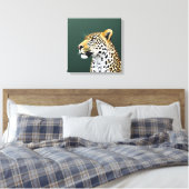 Kunst ter illustratie van leopard canvas afdruk (Insitu (Slaapkamer))
