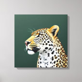 Kunst ter illustratie van leopard canvas afdruk (Voorkant)