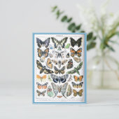 Kunst ter illustratie van  papillon Butterflies Briefkaart (Staand voorkant)