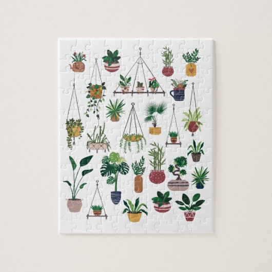 Kunst ter illustratie van Plant voor binnenshuis Legpuzzel (Verticaal)