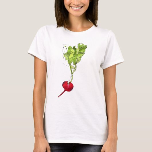Kunst ter illustratie van Radiale plantaardige wat T-shirt (Voorkant)