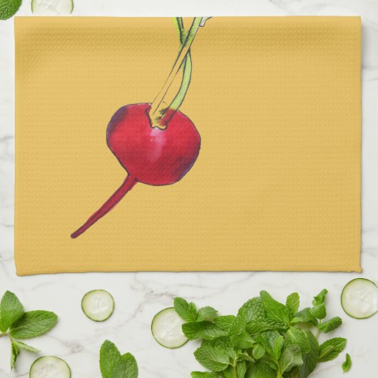 Kunst ter illustratie van Radiale plantaardige wat Theedoek (Gevouwen)