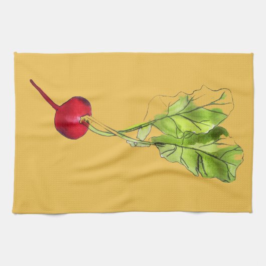 Kunst ter illustratie van Radiale plantaardige wat Theedoek (Horizontaal)